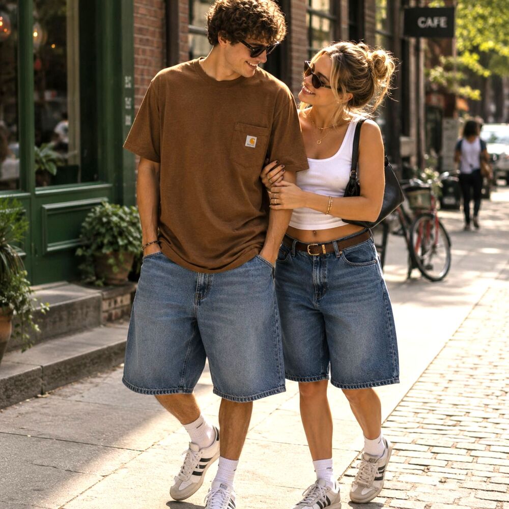 Skater Streetwear Indie Relaxed Bermuda Denim Shorts Vintage Wash Levi's 550 36 - Picture 8 of 8